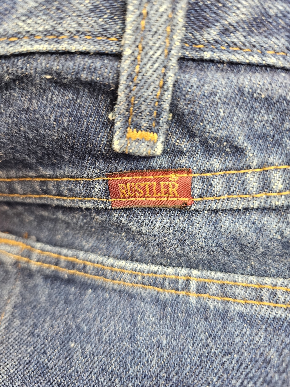 Rustler Men's Classic Blue Denim Jeans 36/32